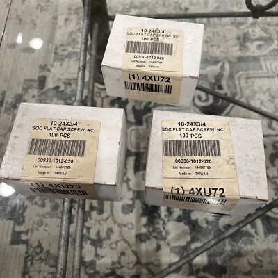 (300) Soc Flat Cap Screw NC 10-24 X 3/4 - 009330-1012-020