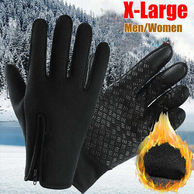 Men Women Winter Warm Gloves Touch Screen Windproof Waterproof Warm Mittens XL