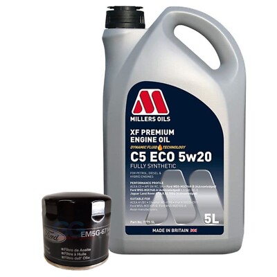Fits Fiesta ST 180 | Millers 5ltr Engine Oil with Genuine Ford Filter