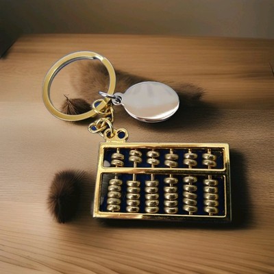 PERSONALISED ABACUS KEYRING ENGRAVED FREE, MATH TEACHER GIFT