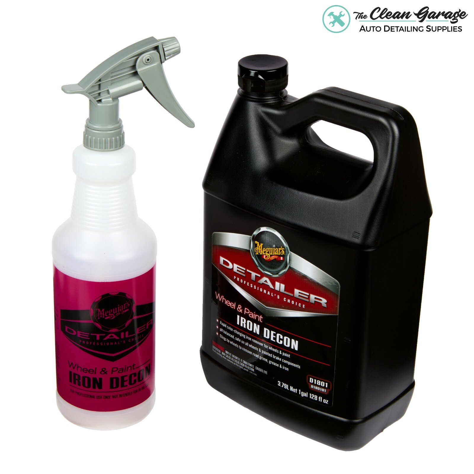 Meguiar's D1801 Wheel And Paint Iron Decon 1 Gallon Kit With 32oz Spray