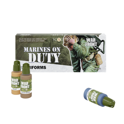 Ensemble de peinture acrylique SSE-074 Corps des Marines - Finitions mates po...