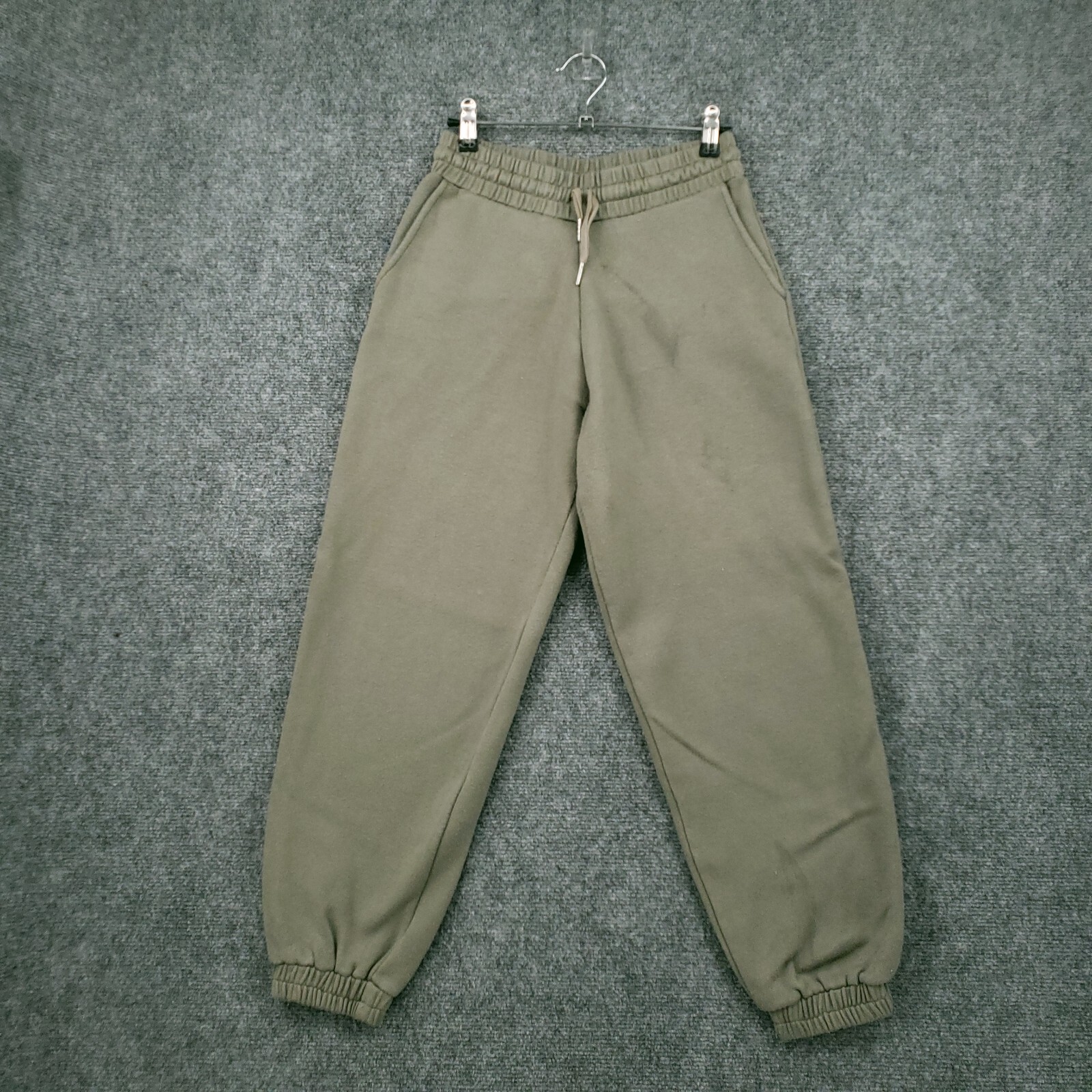 Zara Jogger Pants Women S Small Green High Rise Sweatpants Pull On Drawstring
