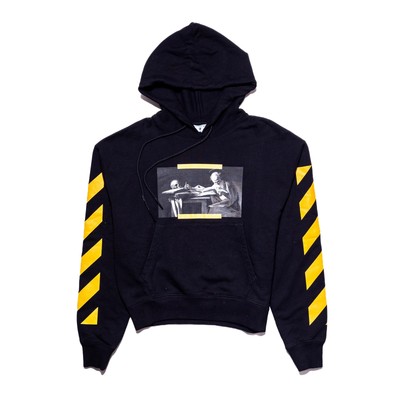off white caravaggio hoodie black mens small virgil abloh sweatshirt 284877360818