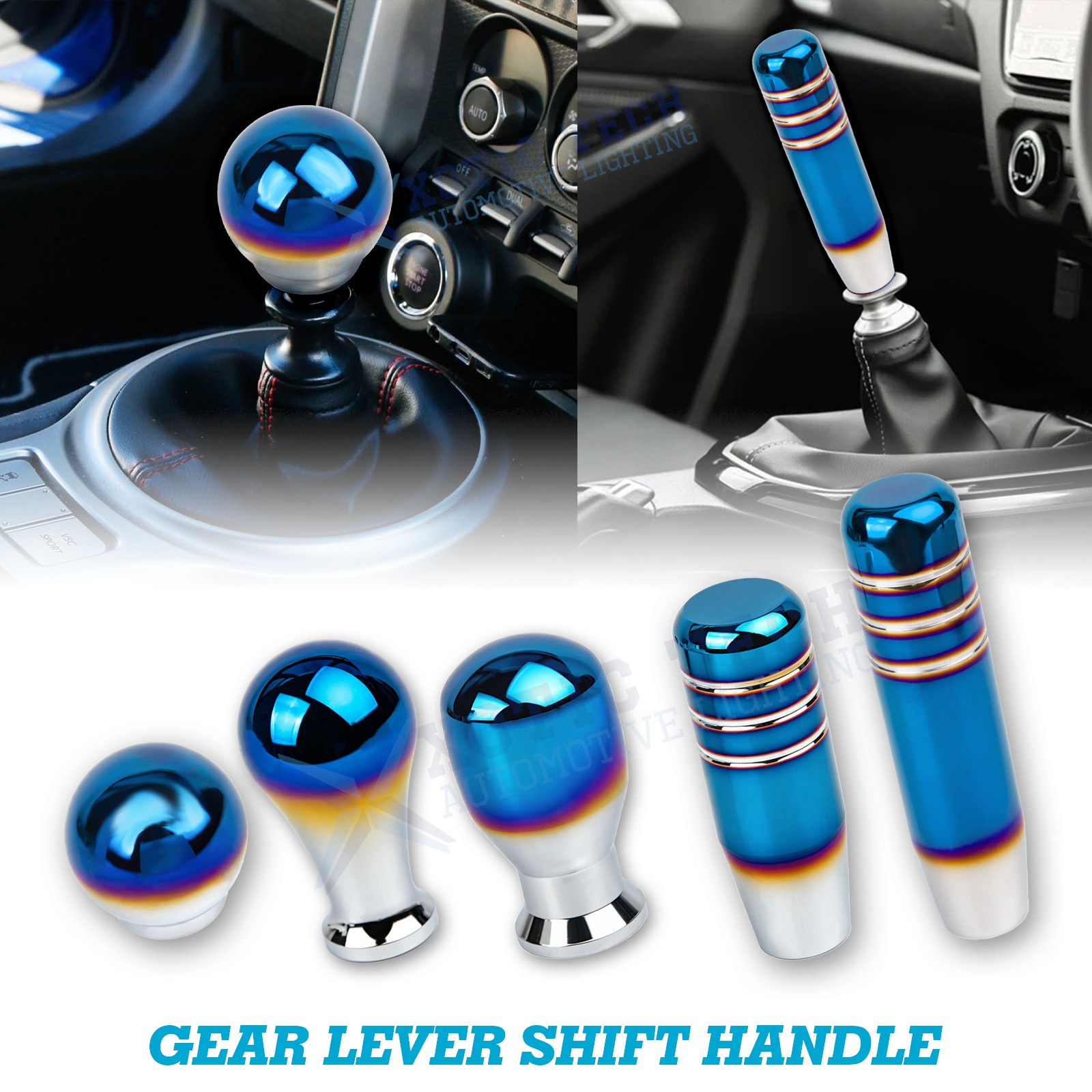 Weighted Aluminum Manual JDM Shift Knob Car Gear Stick w/M8 M10 M12 Adapters