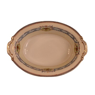 Vintage Aiyo China, Japan, Rose and Gold Accent 10'' Serving Bowl FREE SHIPPING