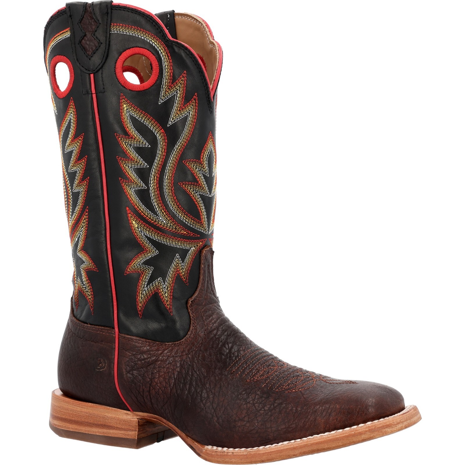 Pre-owned Durango Boots Durango® Prca Collection Shrunken Bullhide Western Boots Ddb0466 - All Sizes In Chestnut And Black Eclipse