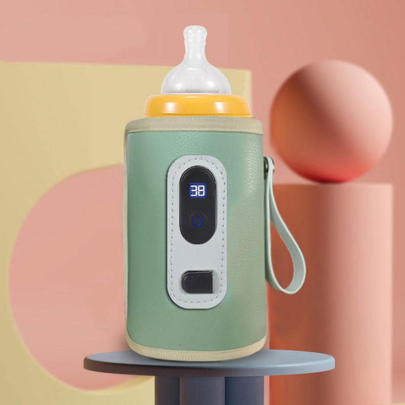 USB Digital Display Baby Bottle Warmer Portable Car Travel Heating Milk Bottle