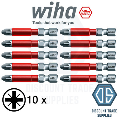 10 x Wiha 82230 MAXXTOR BIT PZ2 x 49mm