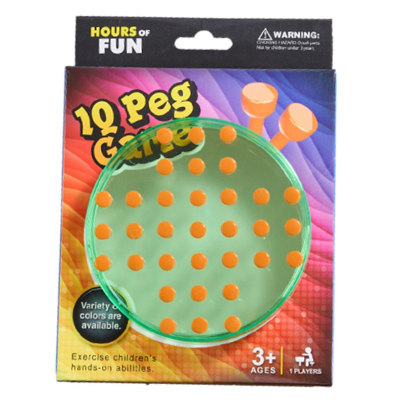 Peg Game For Kids Round Board Peg Puzzle Toy Chess Mind Game Jigsaw Board Gifts
