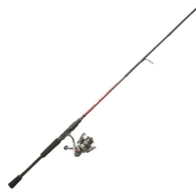 Quantum Optix Spinning Reel Fishing Rod Combo 6-Foot 2-Piece Size 20 Reel Silver