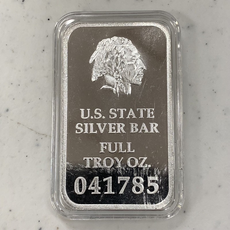 U.S. State Silver Bar, DE, Delaware, 1 Full Troy oz .999 Silver | eBay