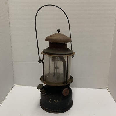 Antique Nulite 2M Pressure Lantern w/ Coleman & Pyrex Glass 1920s