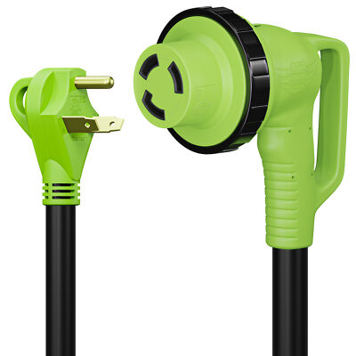 15 FOOT 30AMP 90-Degree Locking Heavy Duty RV Extension Cable Leisure Cords