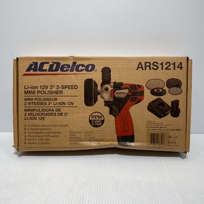 ACDelco ARS1214 Mini Cordless Polisher Tool Set 2 Speed 12V