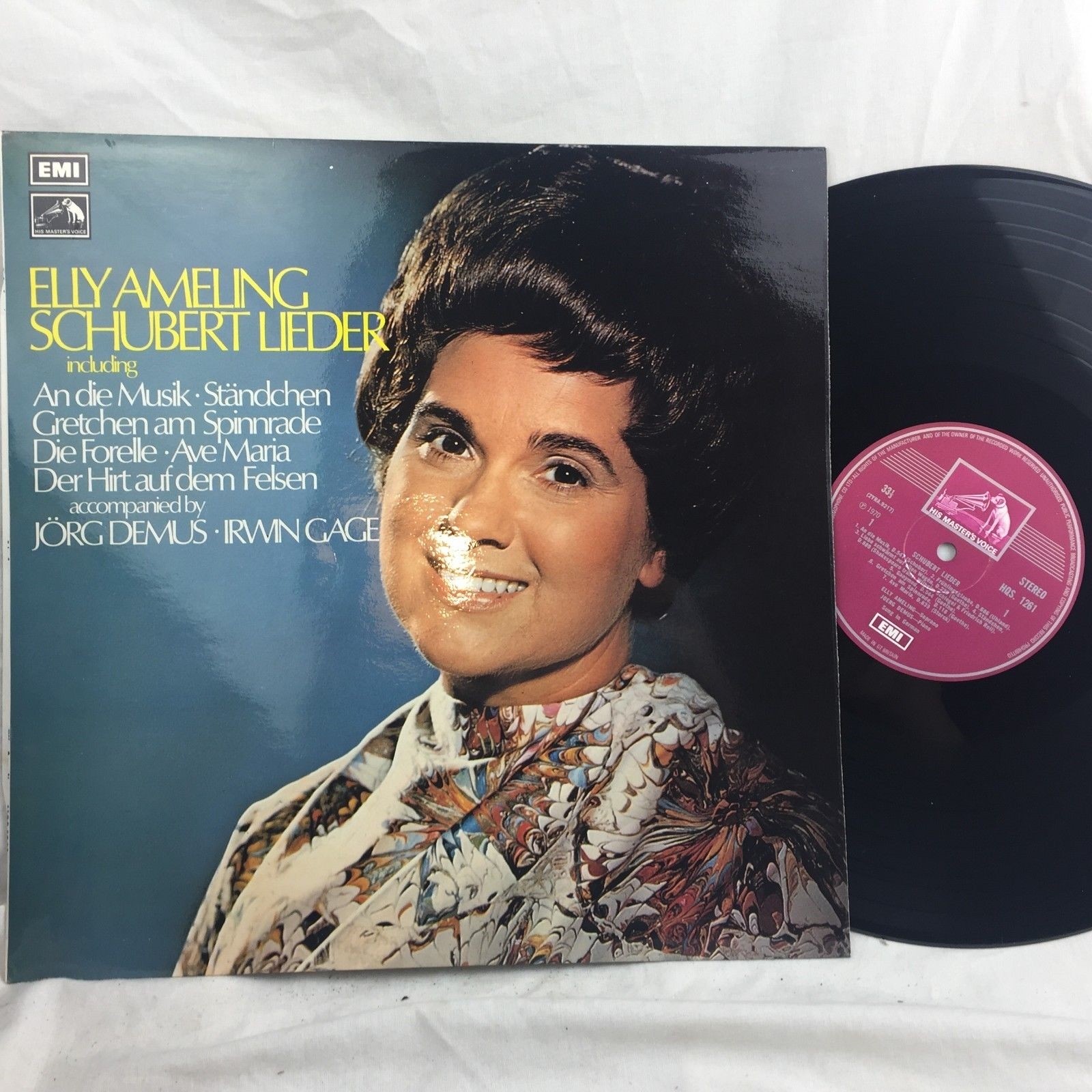 HQS 1261 ELLY AMELING SCHUBERT LIEDER IRWIN GAGE LP