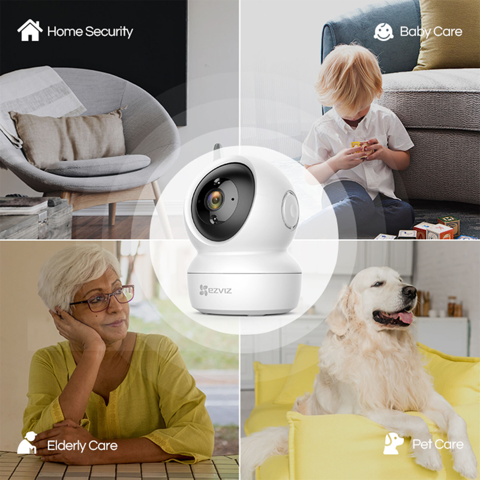 EZVIZ C6N 1080P IP Camera Wireless Indoor WIFI 360° Home Monitor ...