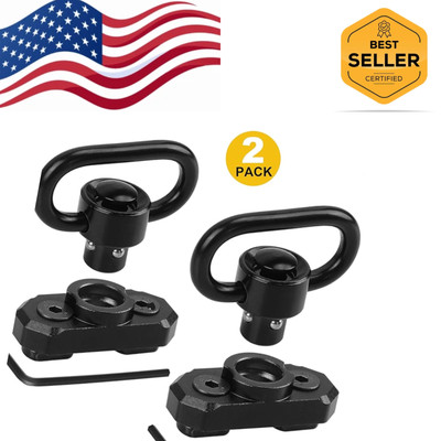 2Pack M-LOK MLOK Quick Release Sling Mount Push Button QD Sling Swivel Adaptor