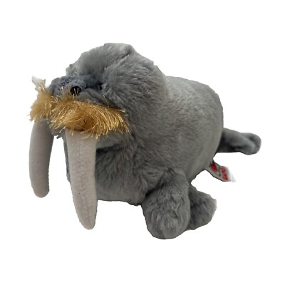 Walrus Gray Brown White Tusk Webkinz HM332 Ganz Plush 9'' Toy Lovey No Code