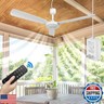 bestmoument 28-Inch Outdoor Ceiling Fan for Gazebo Indoor/Outdoor RV Camping Tent Canopy Beach，3-Speed 3-Timer，12V Remote Control ，Patio Pergola (white)