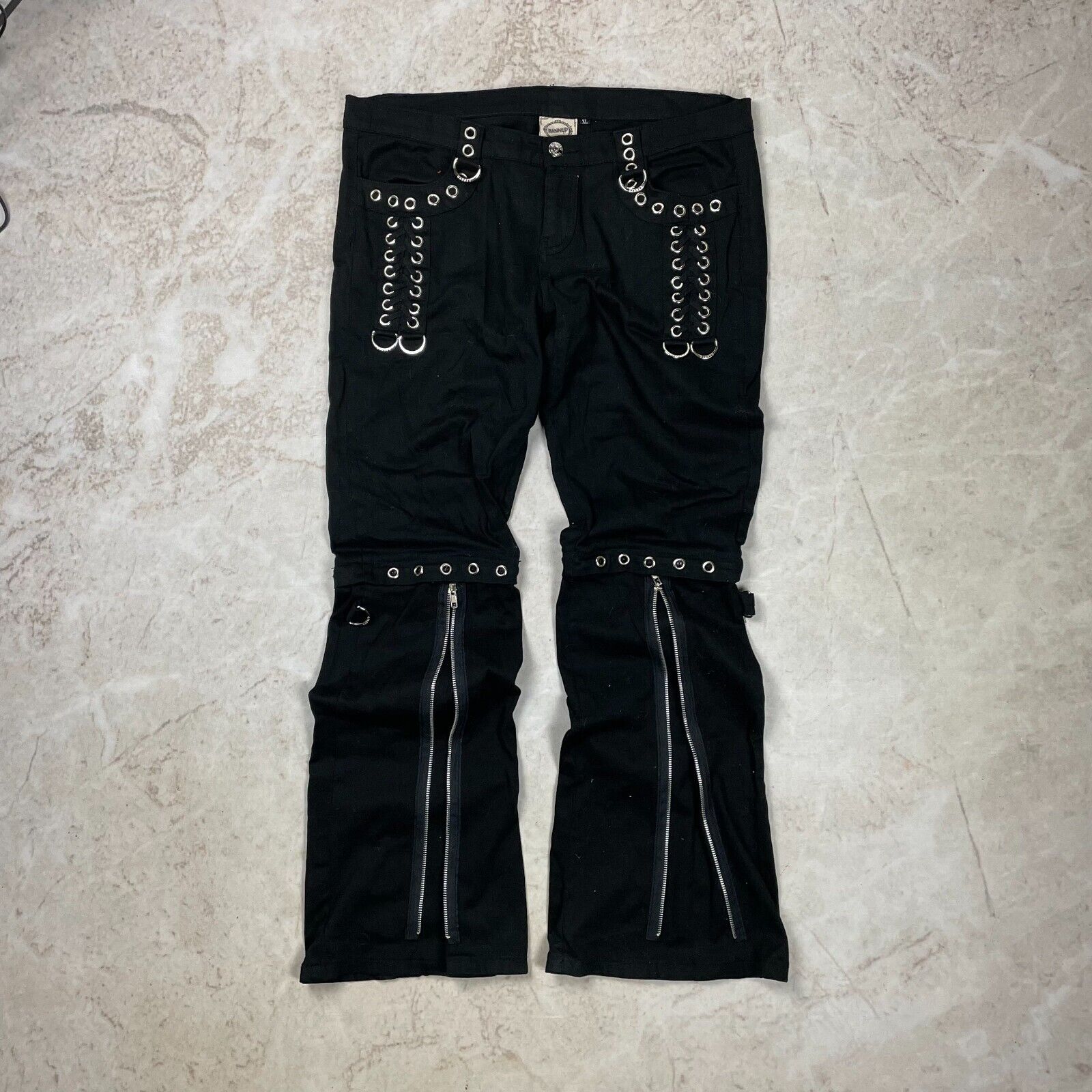 Banned Apparel Baggy Wide Crazy Cargo Bondage Y2K Opium Banned Apparel Baggy Wide Crazy Cargo Bondage Y2K Opium