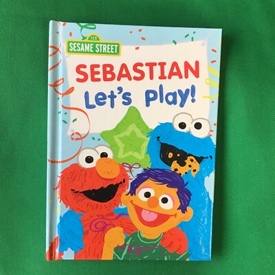 SEBASTIAN Personalized Name HC Book 123 Sesame Street Lets Play Put Me In Story