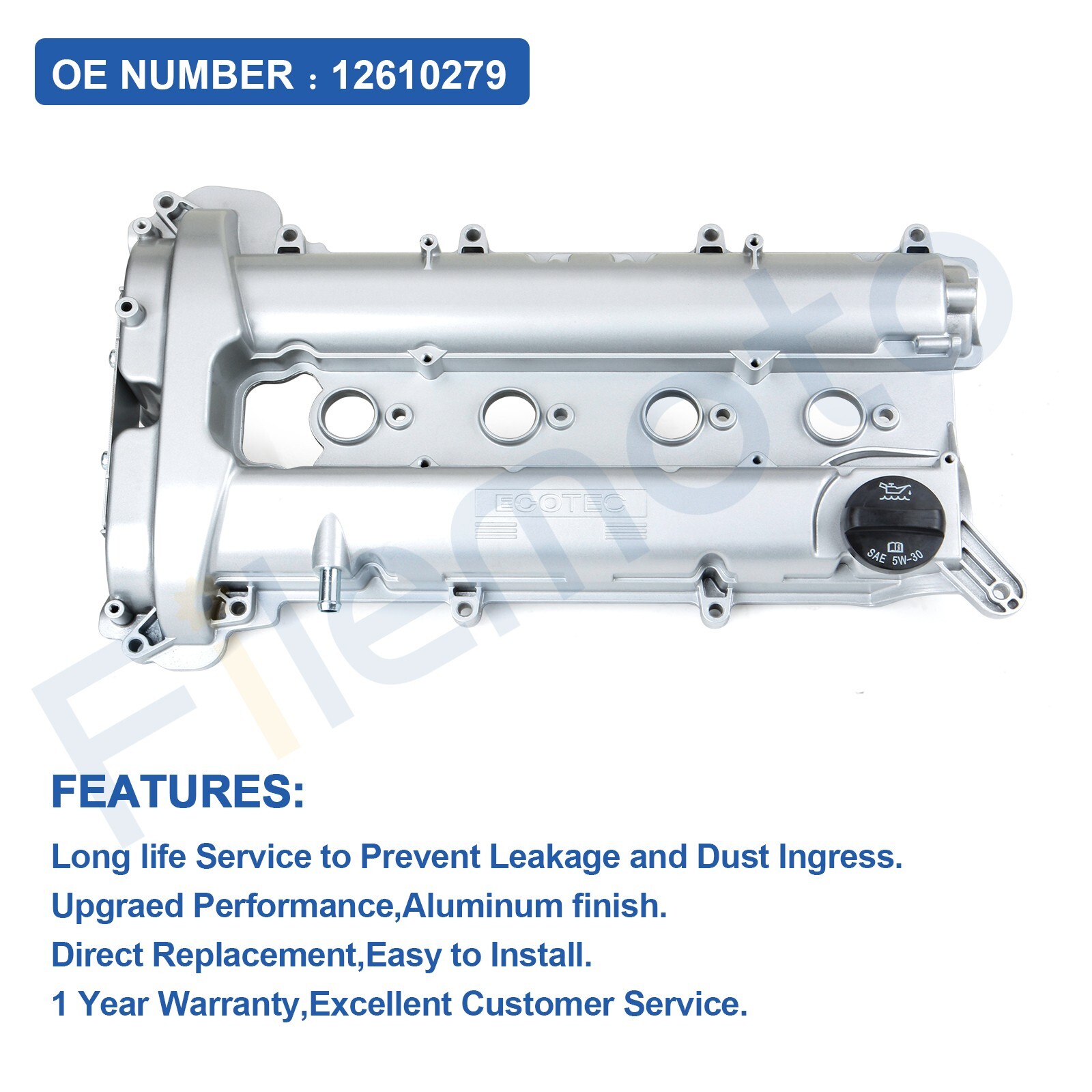 Engine Valve Cover for 10-17 GMC Terrain Chevrolet Equinox Buick 12610279 2.4L