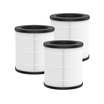 True HEPA Activated Carbon Replacement Filter for MOOKA Air Purifier M02, 3 Pack