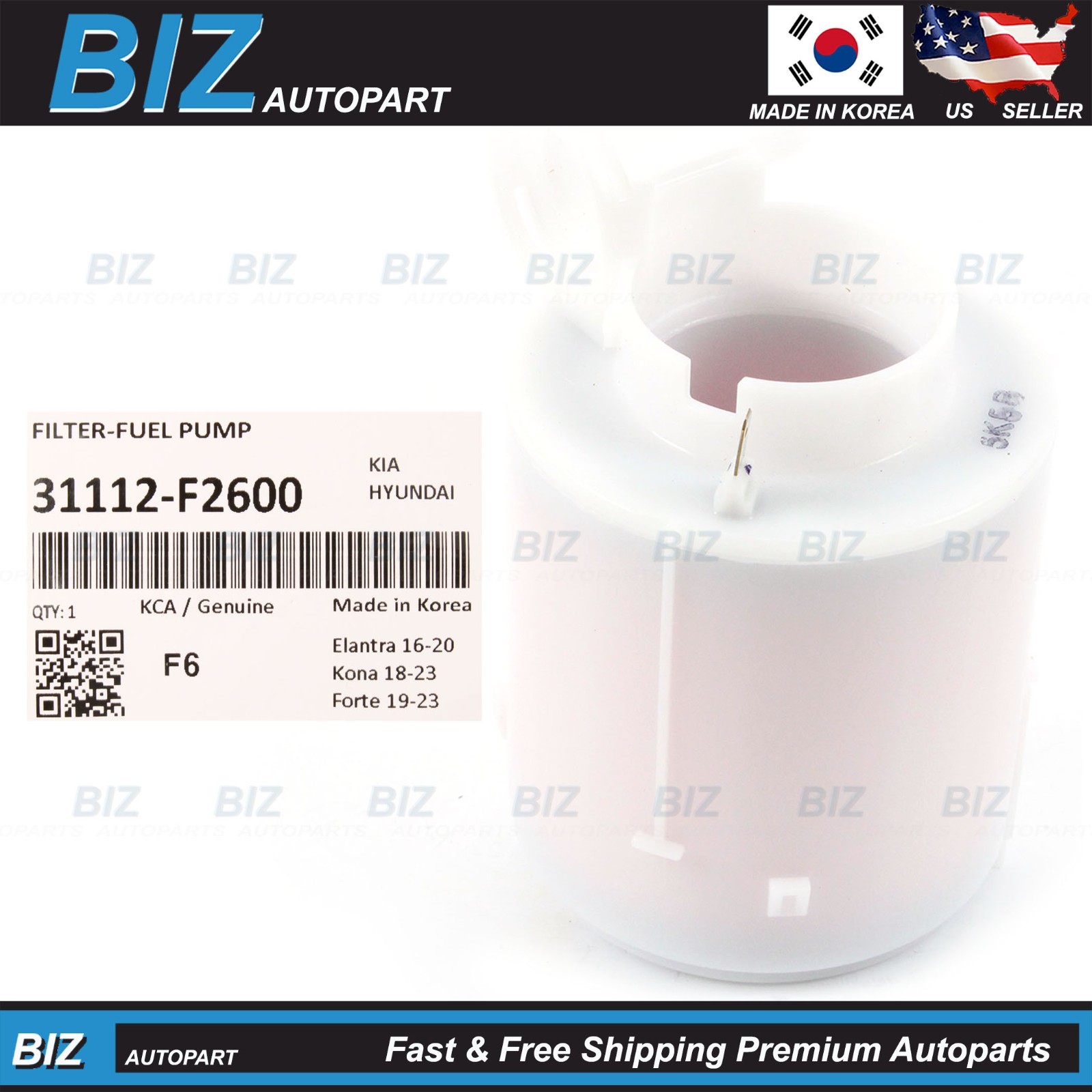 New Fuel Pump Filter for 17-23 Elantra Kona 20-26 Forte Seltos 1.6L 31112-F2600