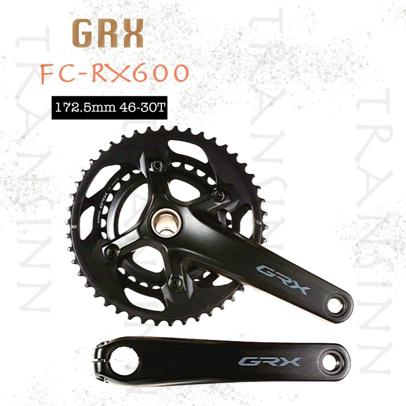 Shimano GRX FC-RX600 Crankset 2x11 Spd 172.5mm 46-30T New Without BB