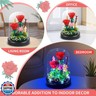 ZQJKLE Flower Bouquets Building Sets with LED String Light and Dust Cover, 593 Pcs Red Rose Bouquet Building Block Gifts for Mothers Day, Valentines Day, Birthday, Anniversary, Christmas