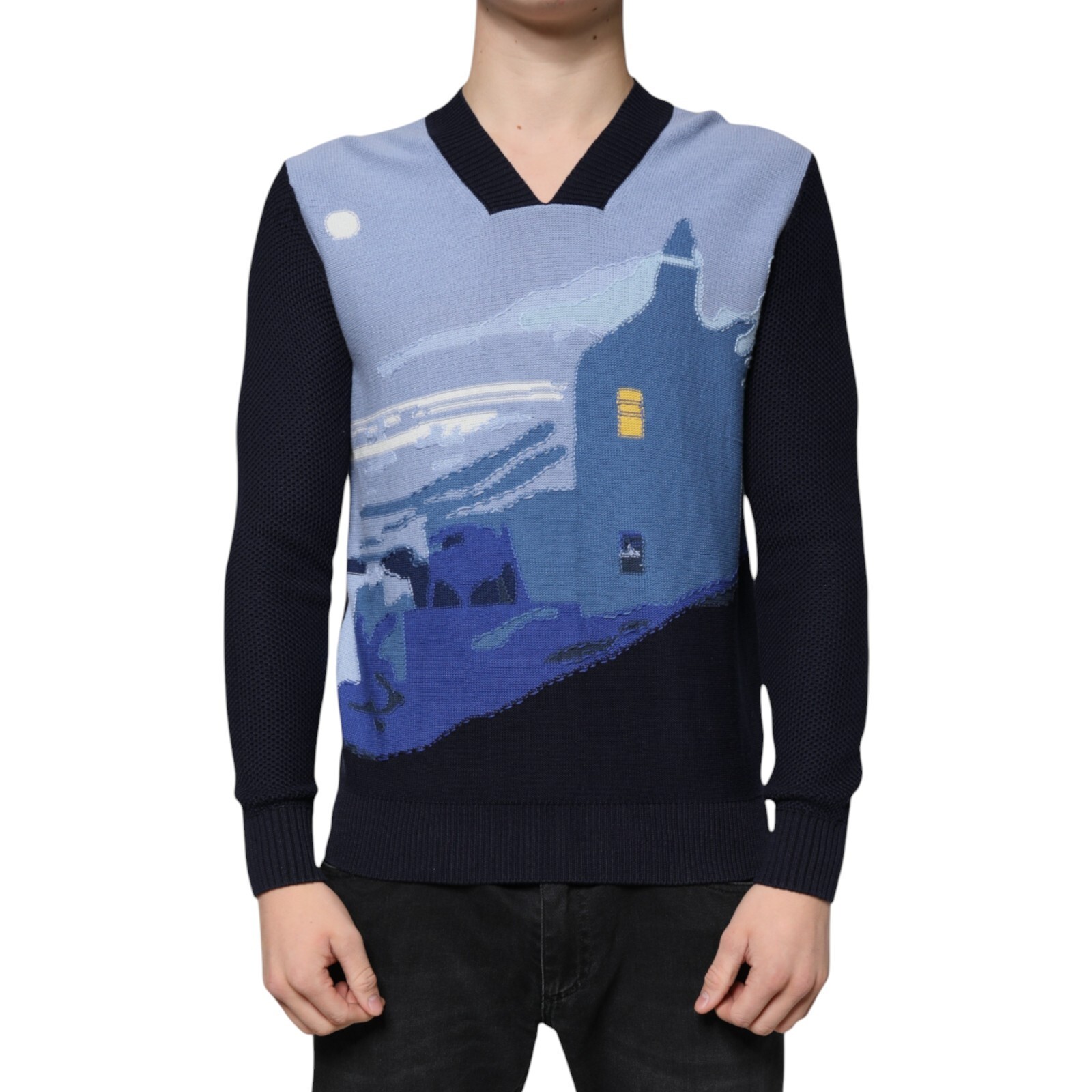 Свитер BALLANTYNE, разноцветный пуловер с длинными рукавами и V-образным вырезом IT48/US38/M 860 долларов США