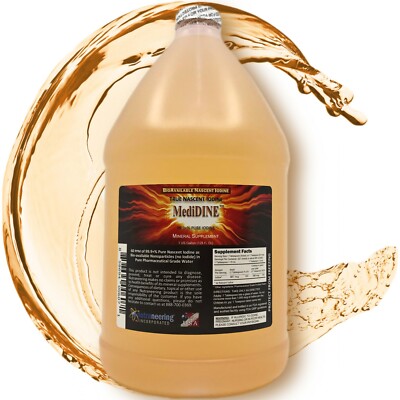 MediDINE  Thyroid Booster True Nascent Free-Elemental I2 Iodine Nutrient: 1 Gal