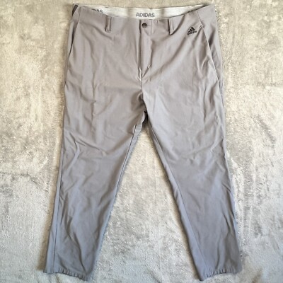 Adidas Golf Pants Men's 40X30 Light Gray Performance Stretch Tech Athletic Fit