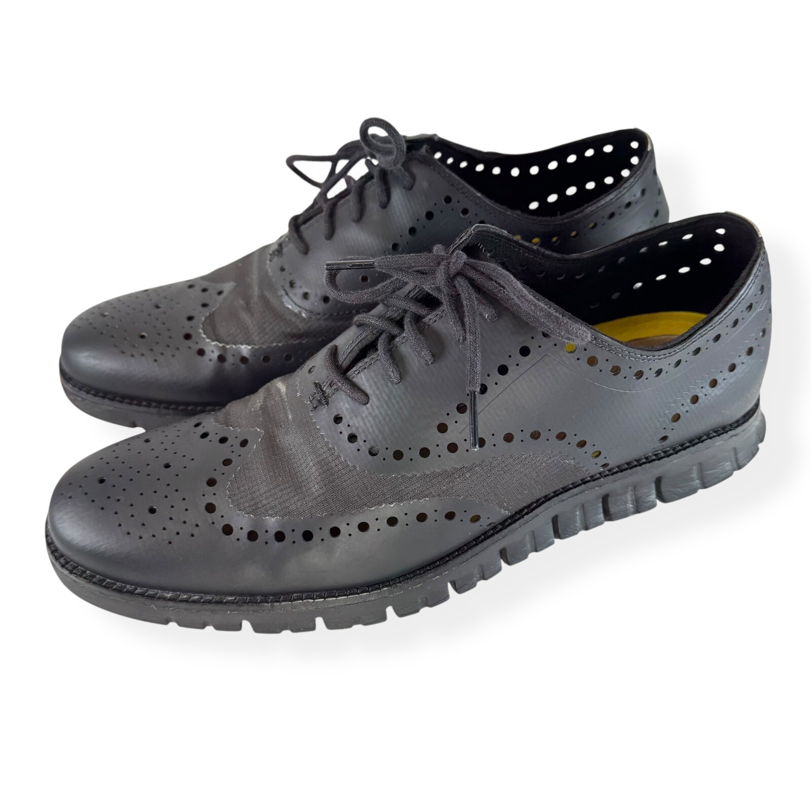 Cole Haan No Stitch Zerogrand Men Size 11 M Shoes Black Wingtip Oxford C12973