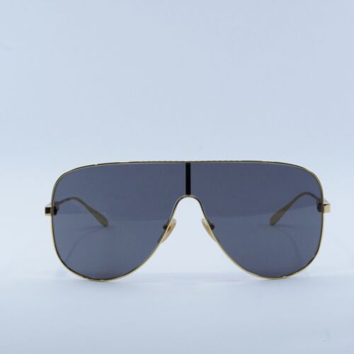 Pre-owned Gucci Gg1436s 001 Yellow Gold/grey 99-1-135 Sunglasses Authentic In Gray