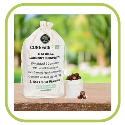 Pure Organic Soap Nuts Laundry Detergent Non-toxic Eco-friendly 330 Loads/1KG