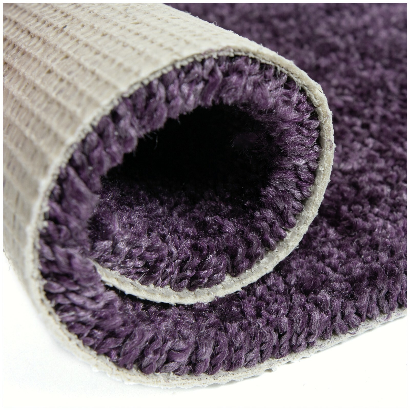 SOFT 12mm Thick Purple Action Back Twist Pile 4m Wide Carpet Remnant