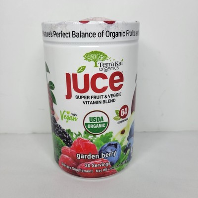 Terra Kai Organic JUCE Super Fruit & Veggie Vitamin Blend (Garden Berry) 12.2oz