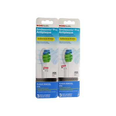 CVS Health Smilesonic 6 Replacement Brush Heads - Compatible W/ Sonicare Brushes