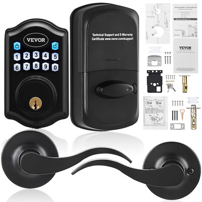 VEVOR Keyless Entry Door Lock with Handle Electronic Door Lock Keypad and Key