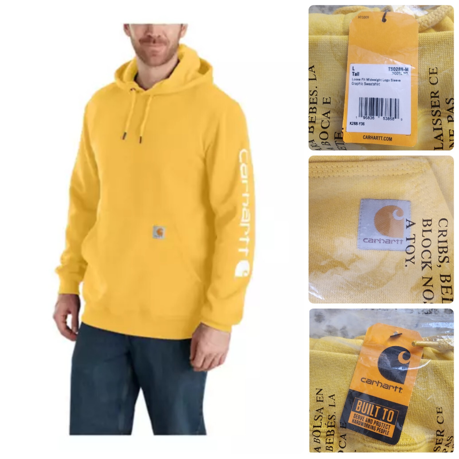 LOOSE FIT MIDWEIGHT FULL-ZIP SWEATSHIRT Big & Tall サイズ Carhartt Men's Loose Fit Midweight Full-Zip Sweatshirt