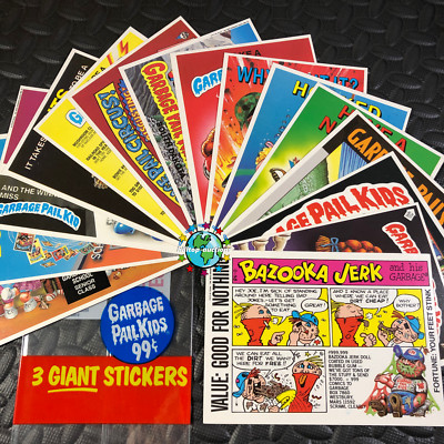 GARBAGE PAIL KIDS 1986 JUMBO/GIANT 5X7 2ND SERIES 2 COMPLETE 15-CARD SET+WRAPPER