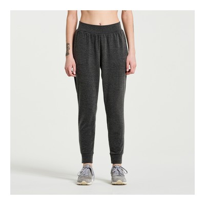 

Женские брюки Saucony Boston, черные, вересковые , одежда, Black heather