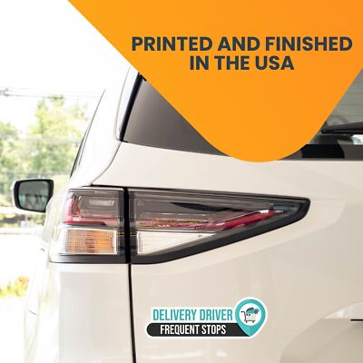 Magnet Me Up Black and Blue Frequent Stops Delivery Driver Magnet Decal, 8x3 in