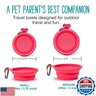 Messy Mutts Silicone Collapsible Bowl | Pet Travel Necessity | Portable Water or Food Dish | Pop Up Watering Bowl | Camping, Hiking, Walking Accessory | Large, 3 Cups | Watermelon