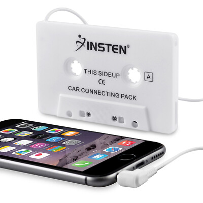Cassette Aux Adapter For Car iPhone 3.5mm Audio Tape MP3 Player Adapters, White