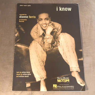 Dionne Farris I KNOW Sheet Music Funk Soul Pop Piano Vocal Guitar 1994