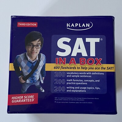 Kaplan SAT In a Box Third Edition 600 Flashcards For Vocabulary, Math & Writing