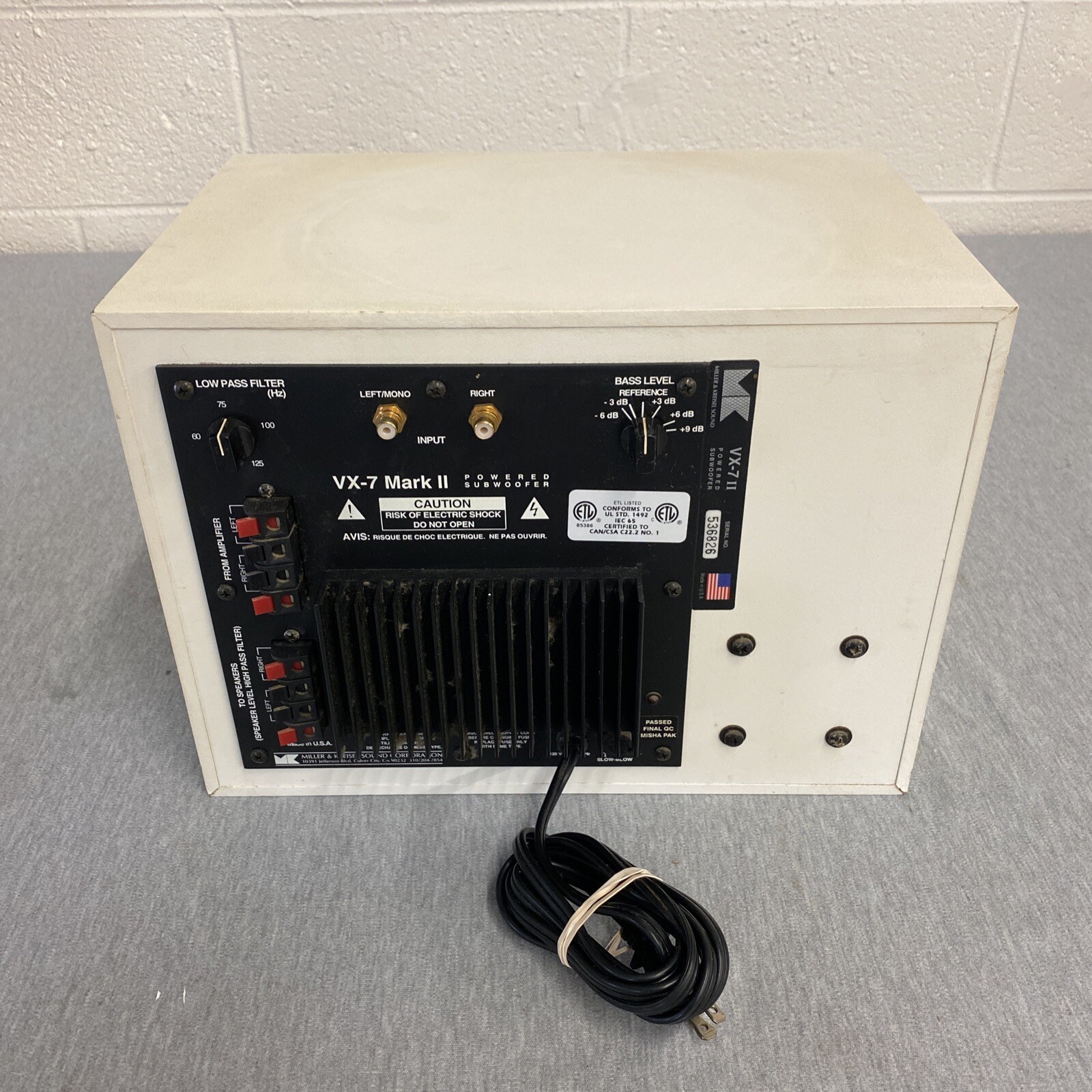 M\u0026K MK VX - 7 MARK II Active Powered 